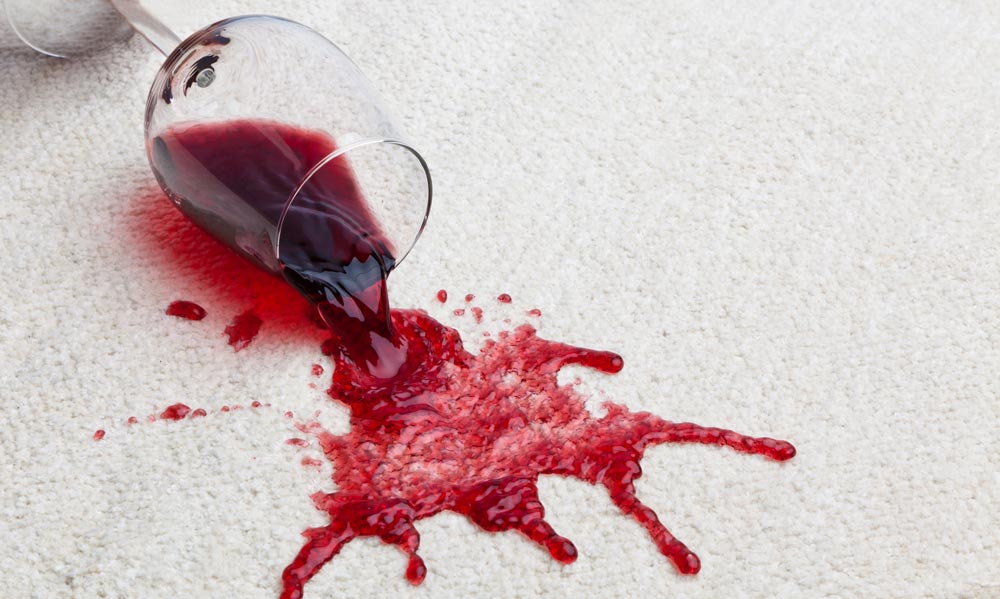Red Cordial Stain on Carpet