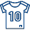 football tshirt number 10 icon