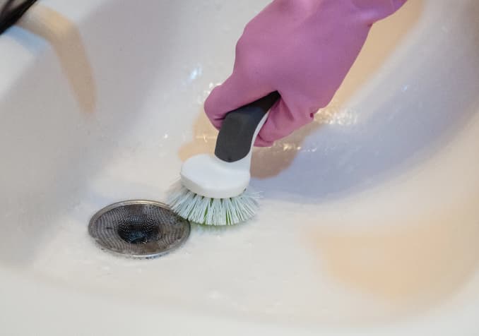 An Hand Cleaning sink drainage