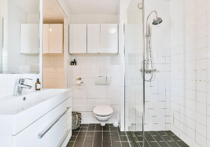 Well Lit Minimalist Bathroom