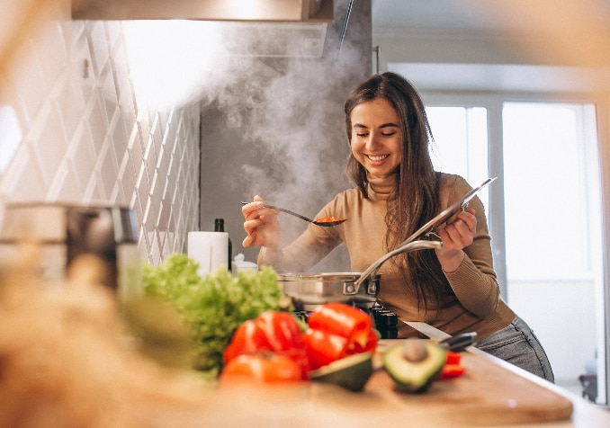 Woman Cooking