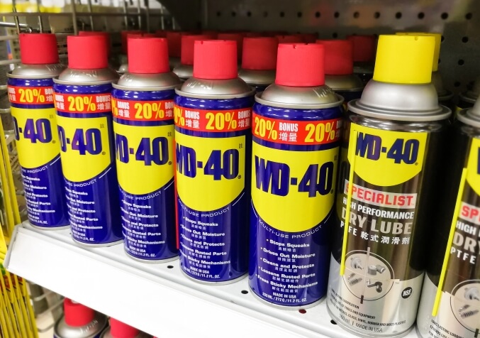 WD-40 display products on Supermarket