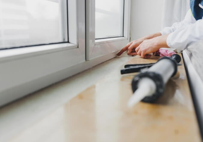 Caulking Window Sill