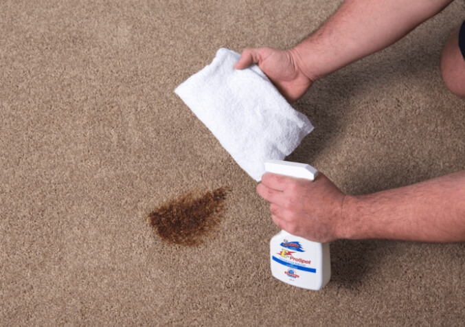 carpet stain with electrodry product solution