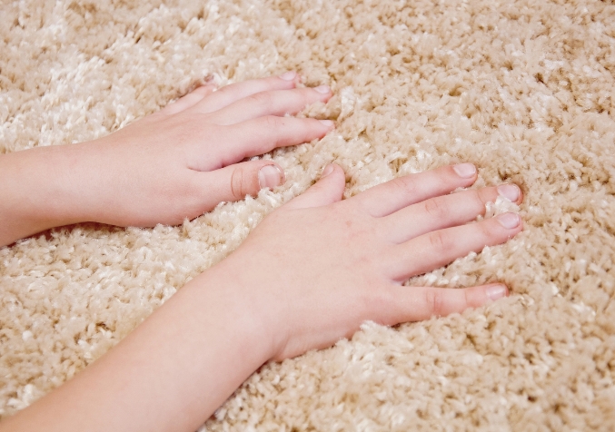 Hand Touching Carpet