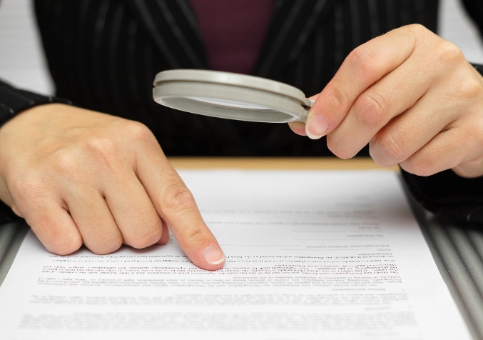Man reviewing details in a paper