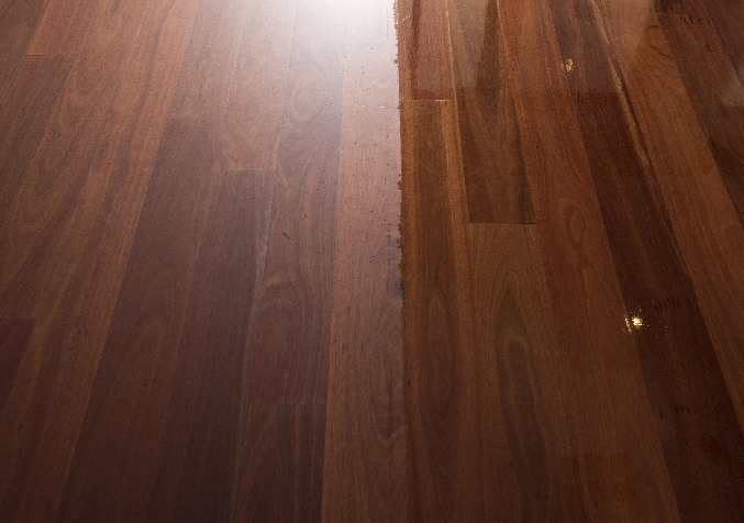 Dull and Shiny Wooden Floors Side by Side