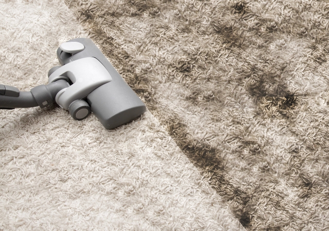 Vacuum on a Half Clean and Dirty Carpet