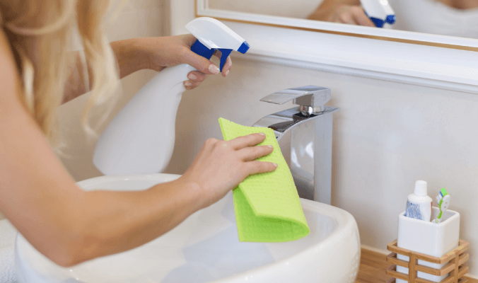 using the same brush or cloth