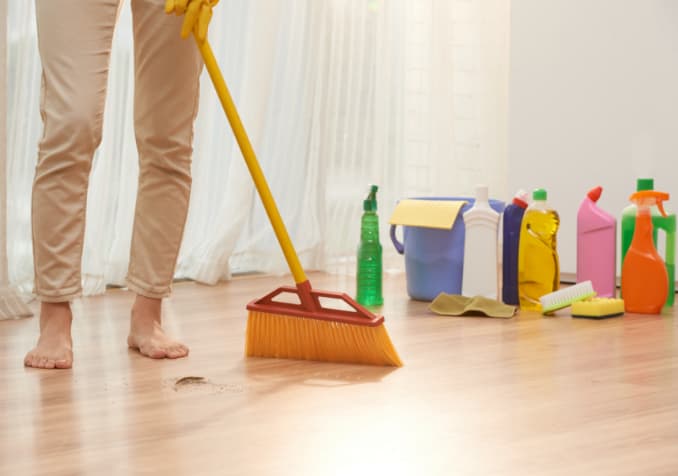 How to care sweeping floors